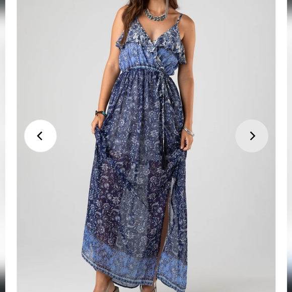 Miss Me Dresses & Skirts - NWT Miss Me Ruffle Print Maxi Dress